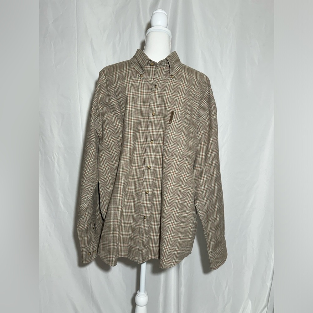 Clearwater Outfitters Button Down Collar Plaid Shirt Long Sleeve Mens XL
